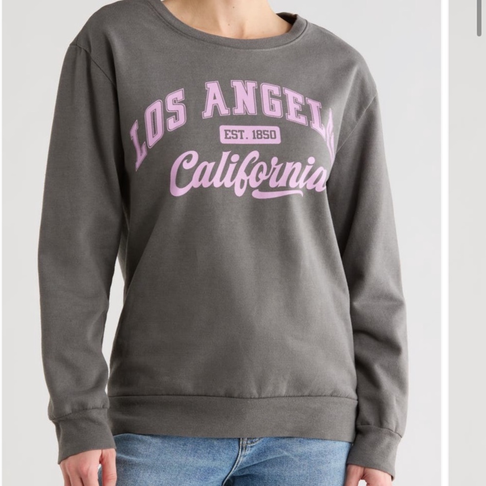 NWT* PHILCOS SWEATSHIRT"LOS ANGELES" Grey*MED*NEW W/ TAGS